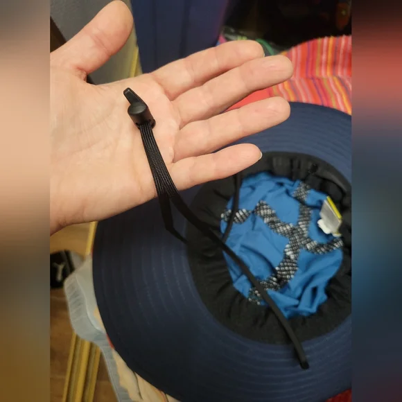 NWOT Sunday Afternoons Teal Wide Brim Hat with Purple Scarf - Picture 3 of 4